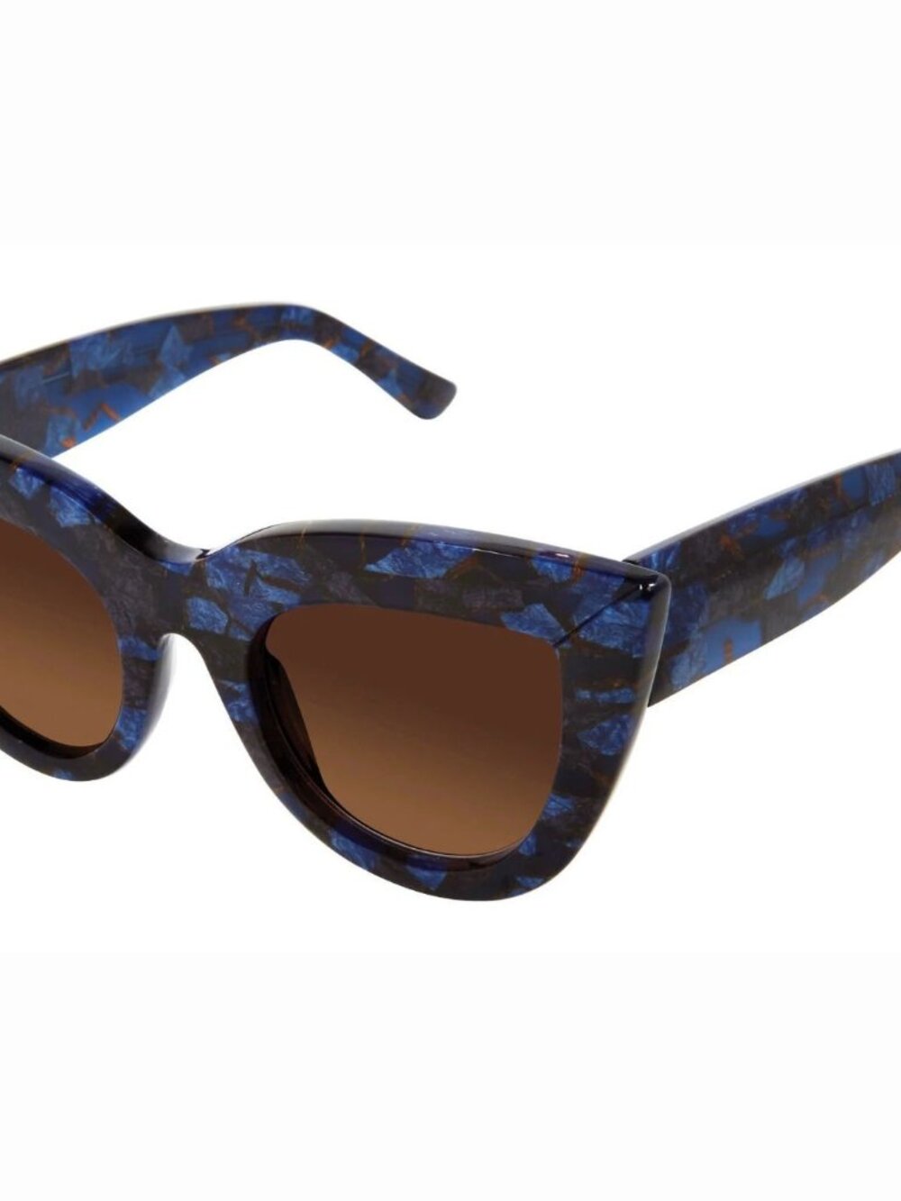 Gwen Stefani L.A.M.B. LA532 Blue Marble Frame / Brown Gradient Lens Sunglasses